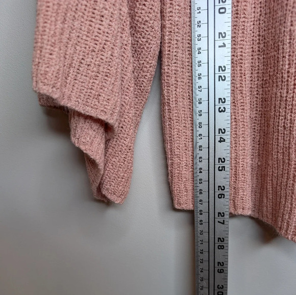 George Dusty Pink Rose 3/4 Flowy Sleeve Open Front Cardigan XXL - Picture 5 of 7